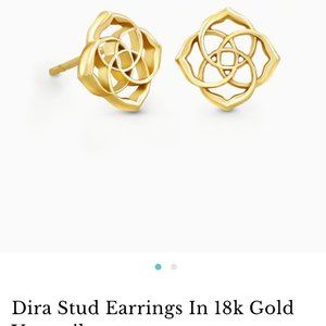 NWT Kendra Scott 18K Gold Vermeil Dira Studs